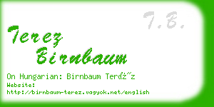 terez birnbaum business card